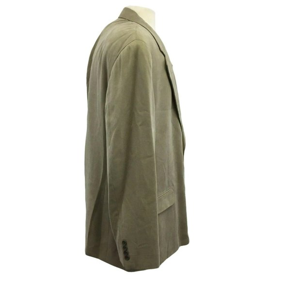 Alfani Suit Jacket Blazer Sports Coat Mens 46R Tan Beige Khaki 46 Regular - Picture 3 of 11